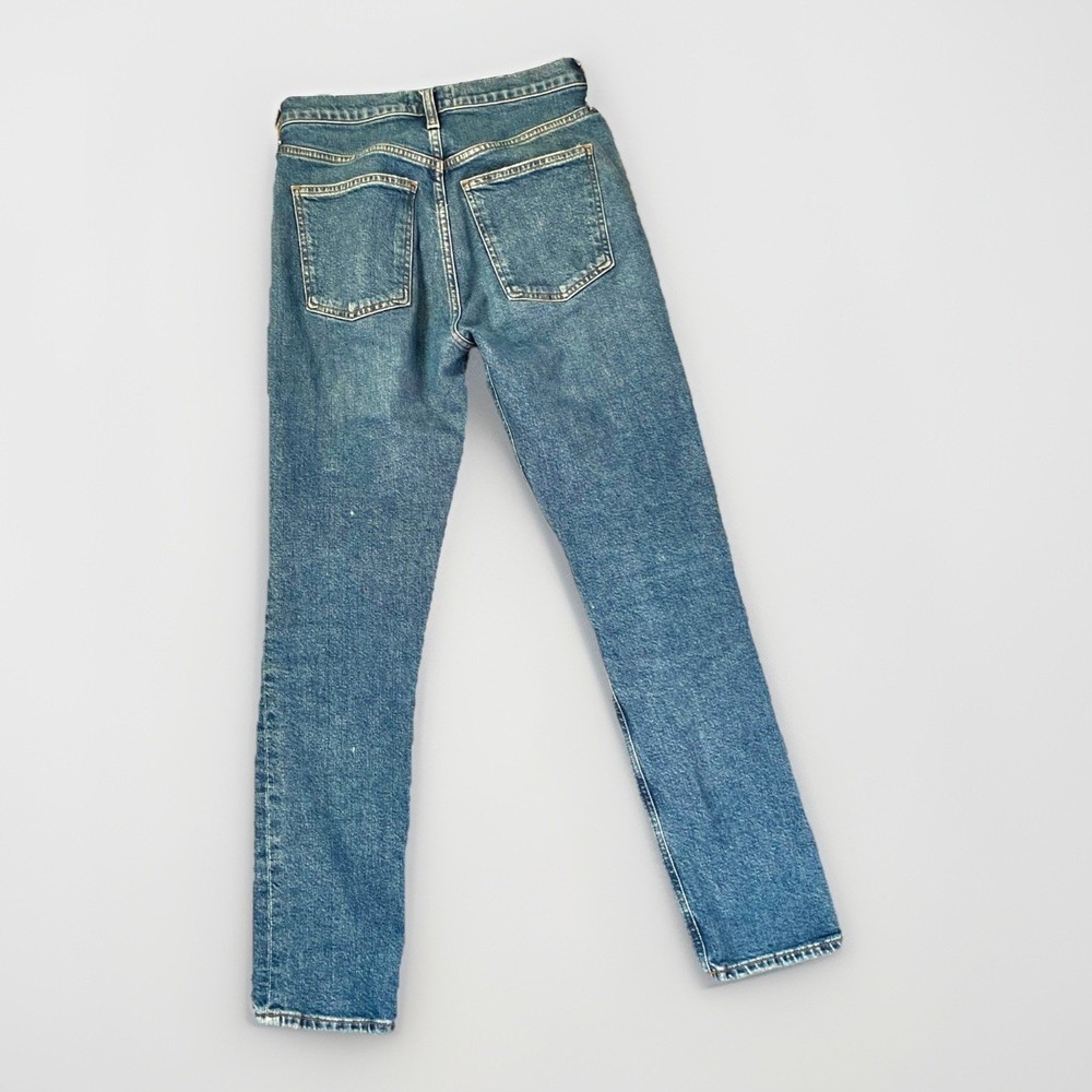 AGOLDE "Merrel" Size 25 Mid Rise Slim Straight Jeans Medium Wash Blue - Picture 4 of 9